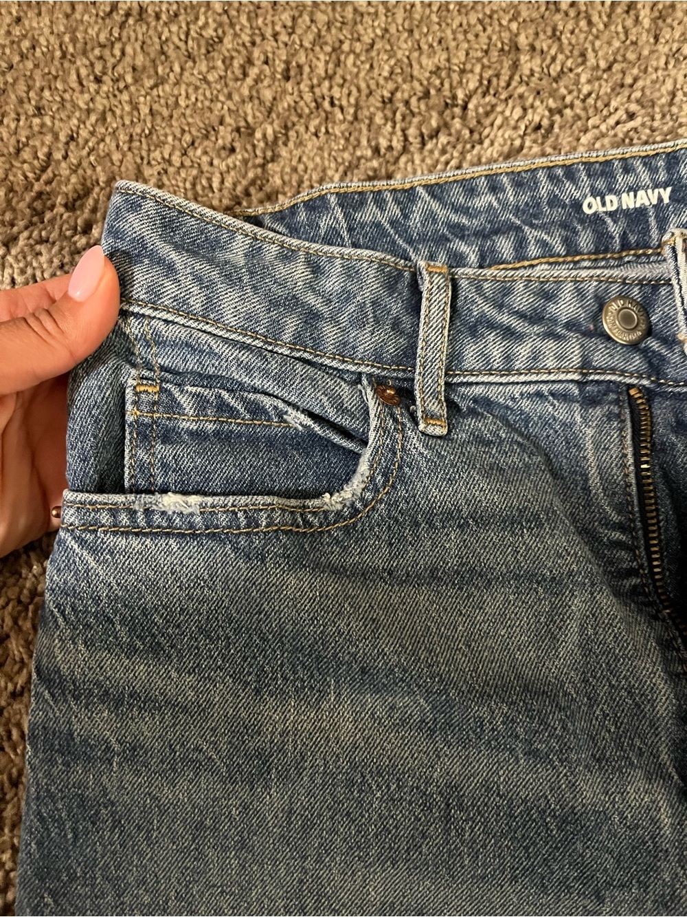 High rise Straight Leg Jeans - Blue - Picture 4 of 8